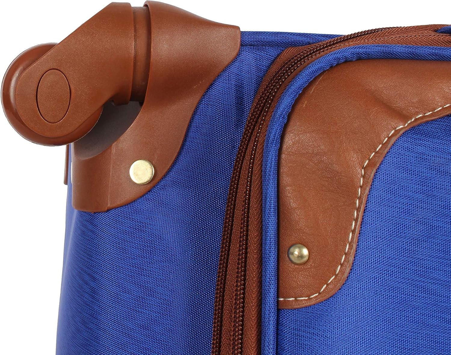 image:imageSteve Madden DesignerGepckkollektion Leichter SoftsideKoffer fr Damen und Herren strapazierfhige 508 cm groe Tragetasche mit 4 rollenden SpinnerRdern Peekaboo Purple 20in Carry on Bag WithGlobal Blue