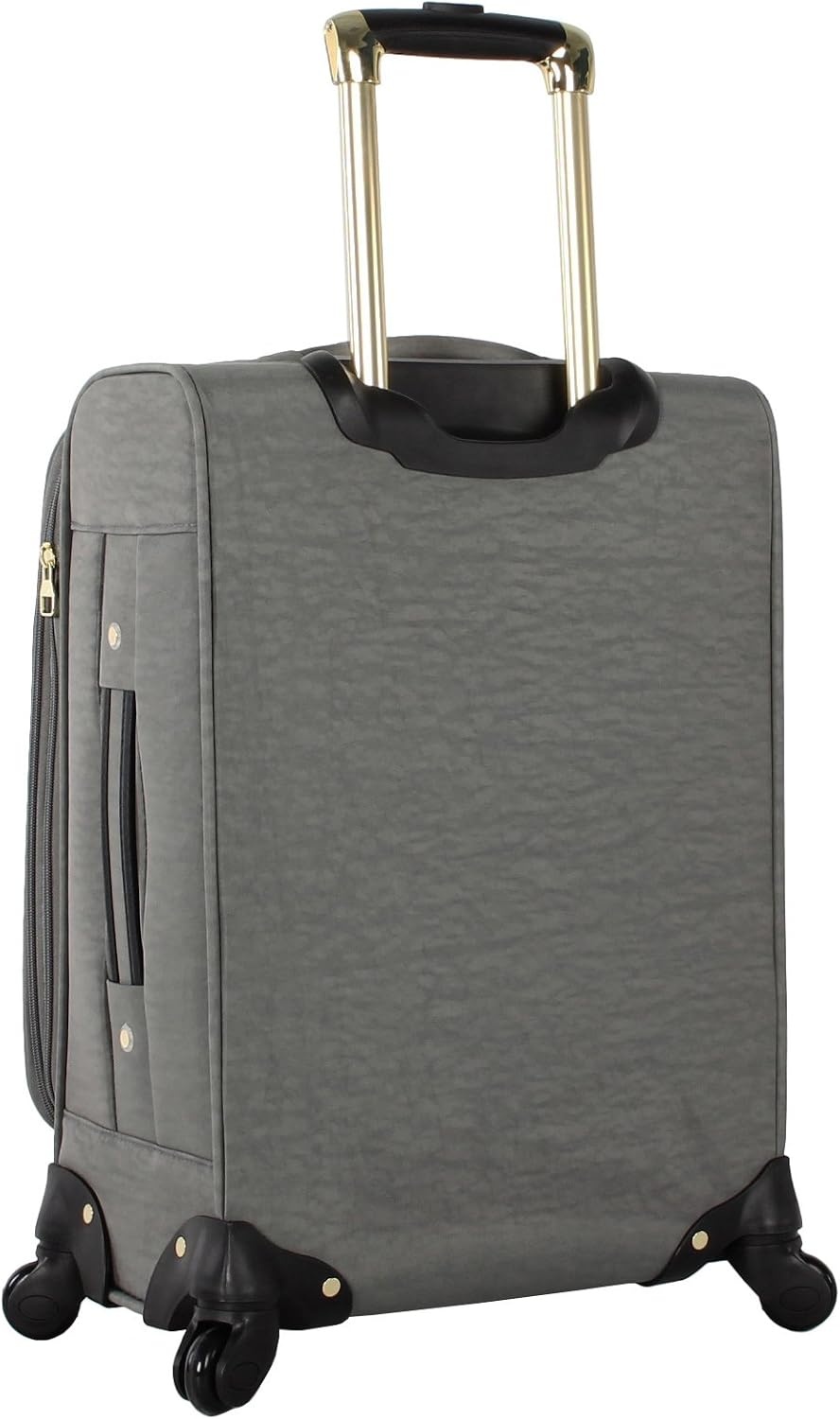 image:imageSteve Madden DesignerGepckkollektion Leichter SoftsideKoffer fr Damen und Herren strapazierfhige 508 cm groe Tragetasche mit 4 rollenden SpinnerRdern Peekaboo Purple 20in Carry on Bag WithPeekaboo Grey