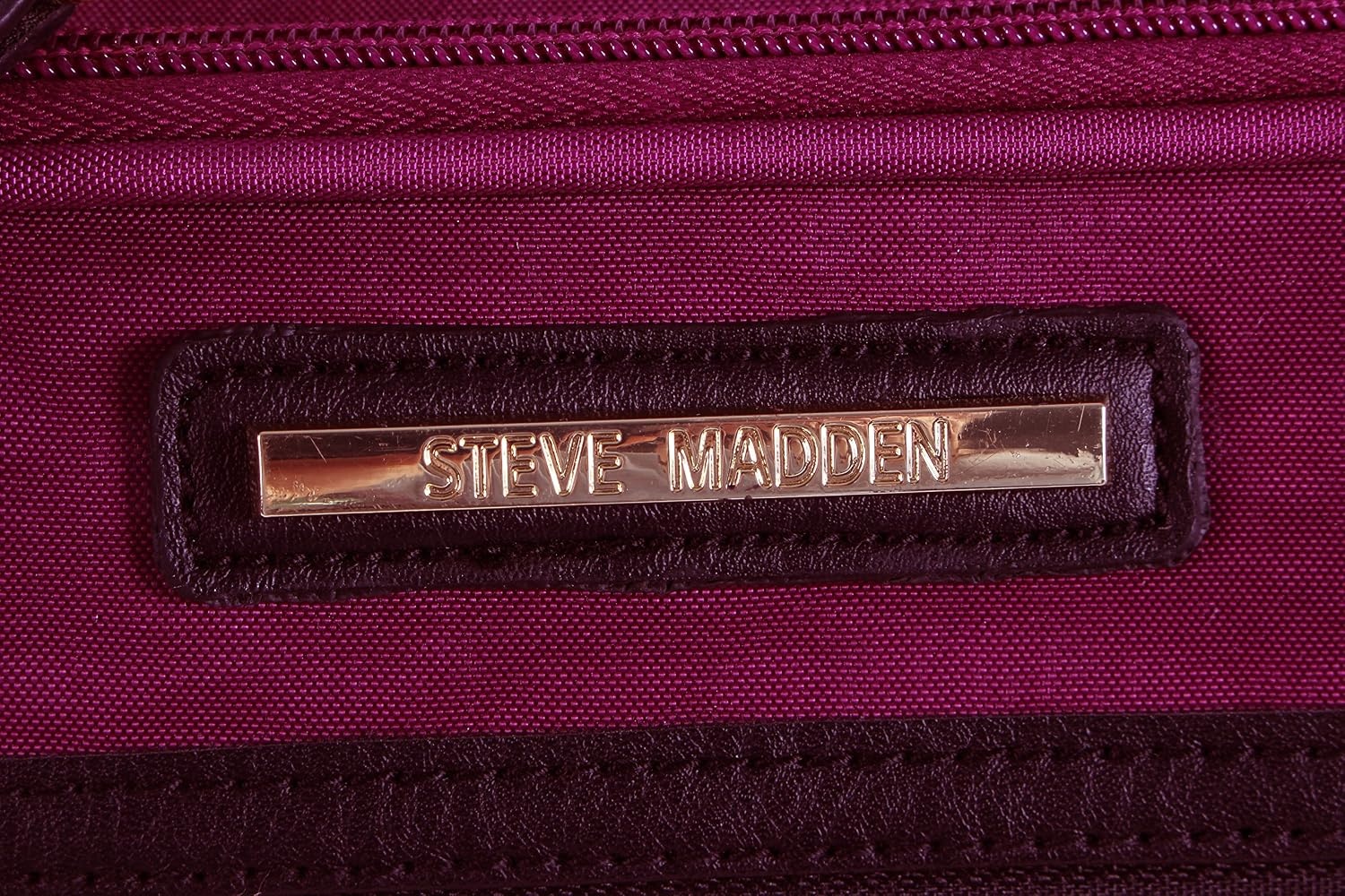 image:imageSteve Madden DesignerGepckkollektion Leichter SoftsideKoffer fr Damen und Herren strapazierfhige 508 cm groe Tragetasche mit 4 rollenden SpinnerRdern Peekaboo Purple 20in Carry on Bag WithPeekaboo Purple