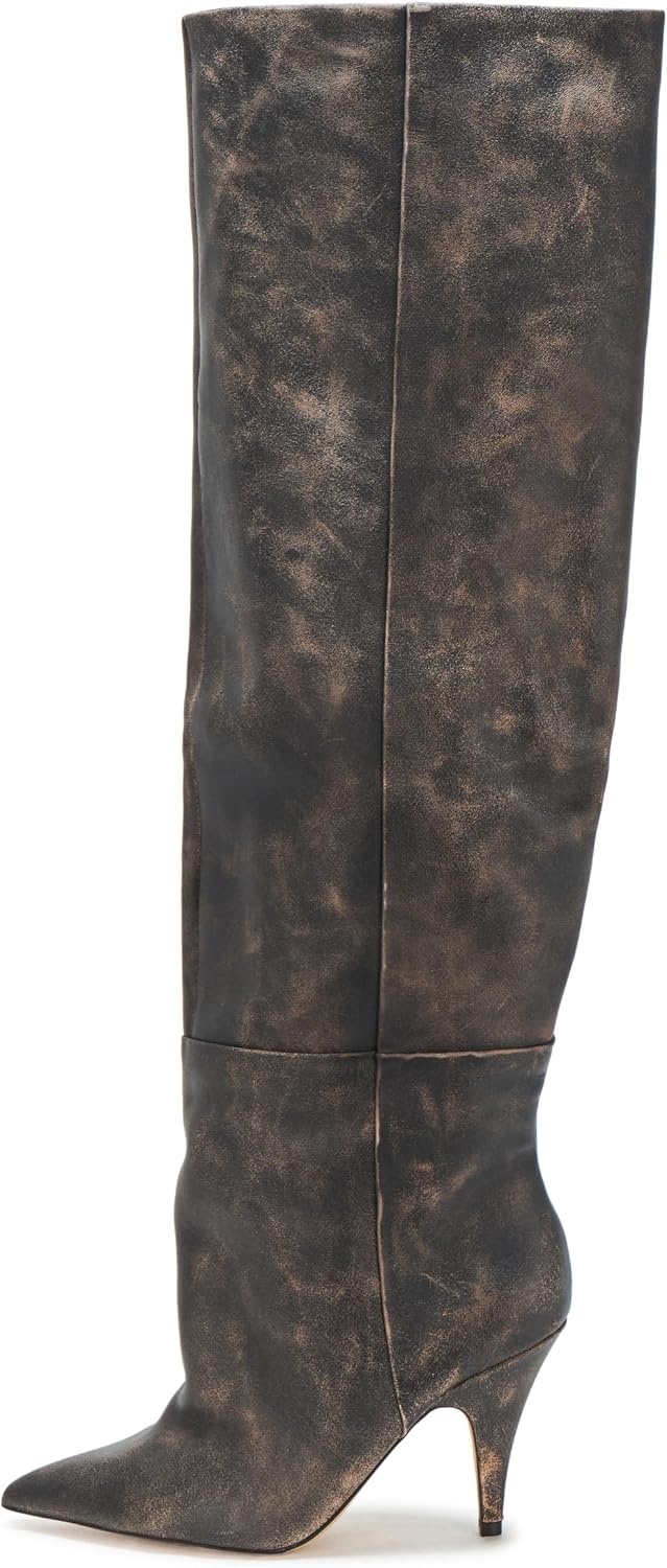 image:imageSteve Madden Womens Bellamie Knee High Boot Wide Calf Brown Distressed 85