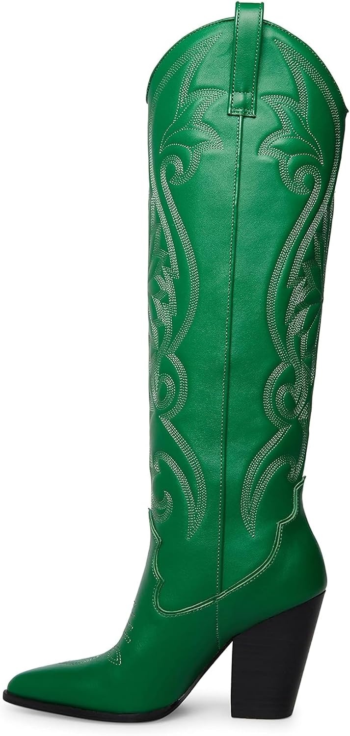 image:imageSteve Madden Womens Lasso Western BootGreen Leather