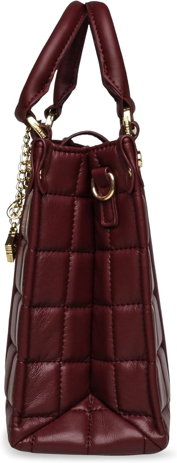 image:imageSteve Madden Womens Steve Madden Bmich Quilted Top Handle SatchelBloodstone