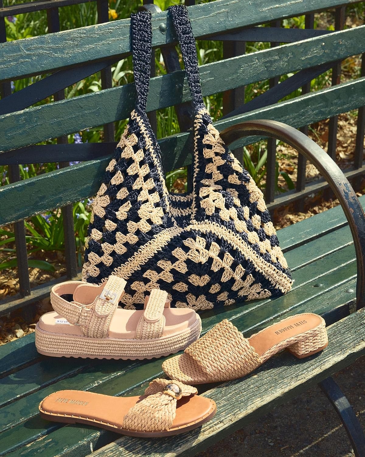 image:imageSteve Madden Womens Steve Madden Bora Straw Crochet HoboBlack