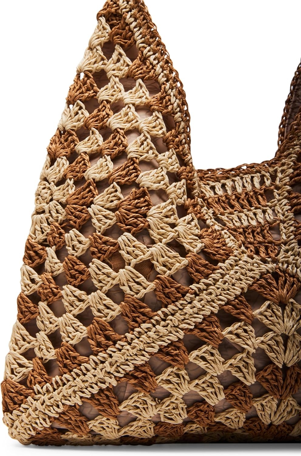 image:imageSteve Madden Womens Steve Madden Bora Straw Crochet HoboBone