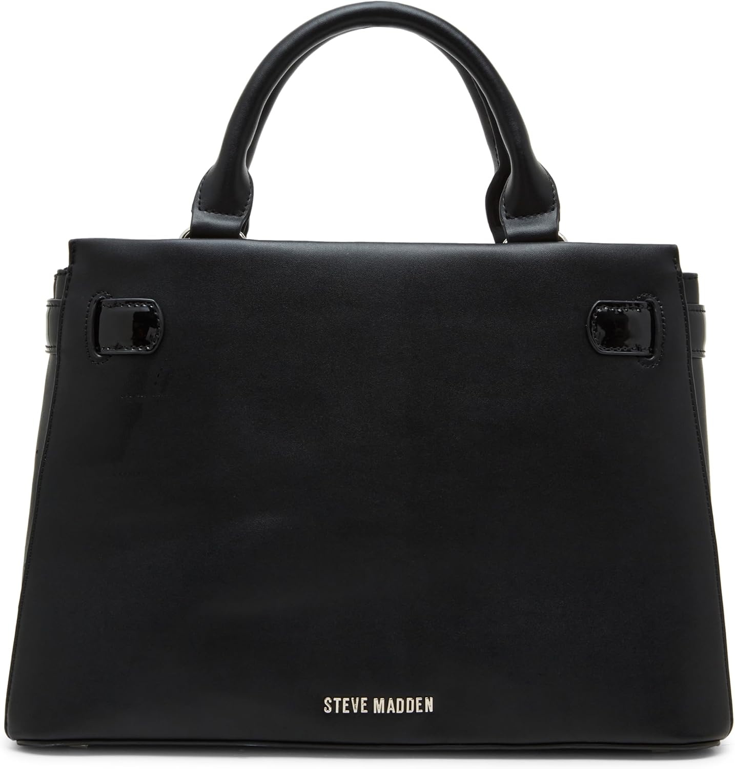 image:imageSteve Madden Womens Steve Madden Roxanne Smooth Satchel With Patent BeltBlack