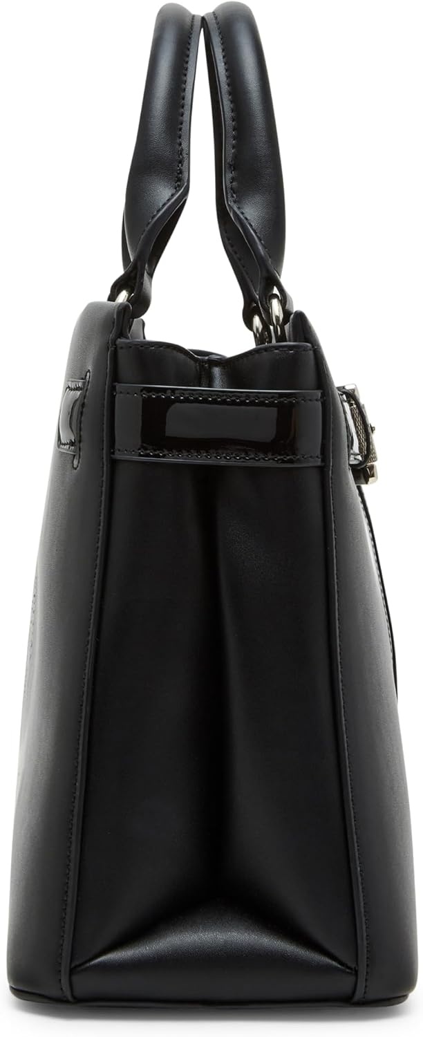 image:imageSteve Madden Womens Steve Madden Roxanne Smooth Satchel With Patent BeltBlack