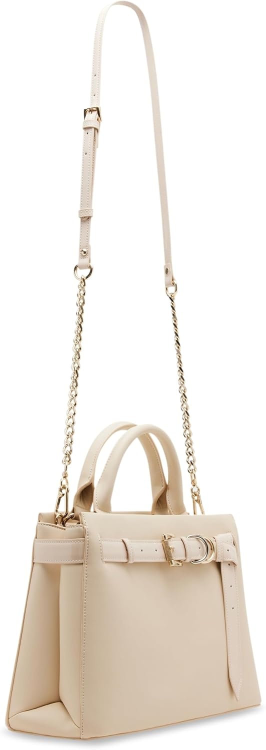 image:imageSteve Madden Womens Steve Madden Roxanne Smooth Satchel With Patent BeltSand