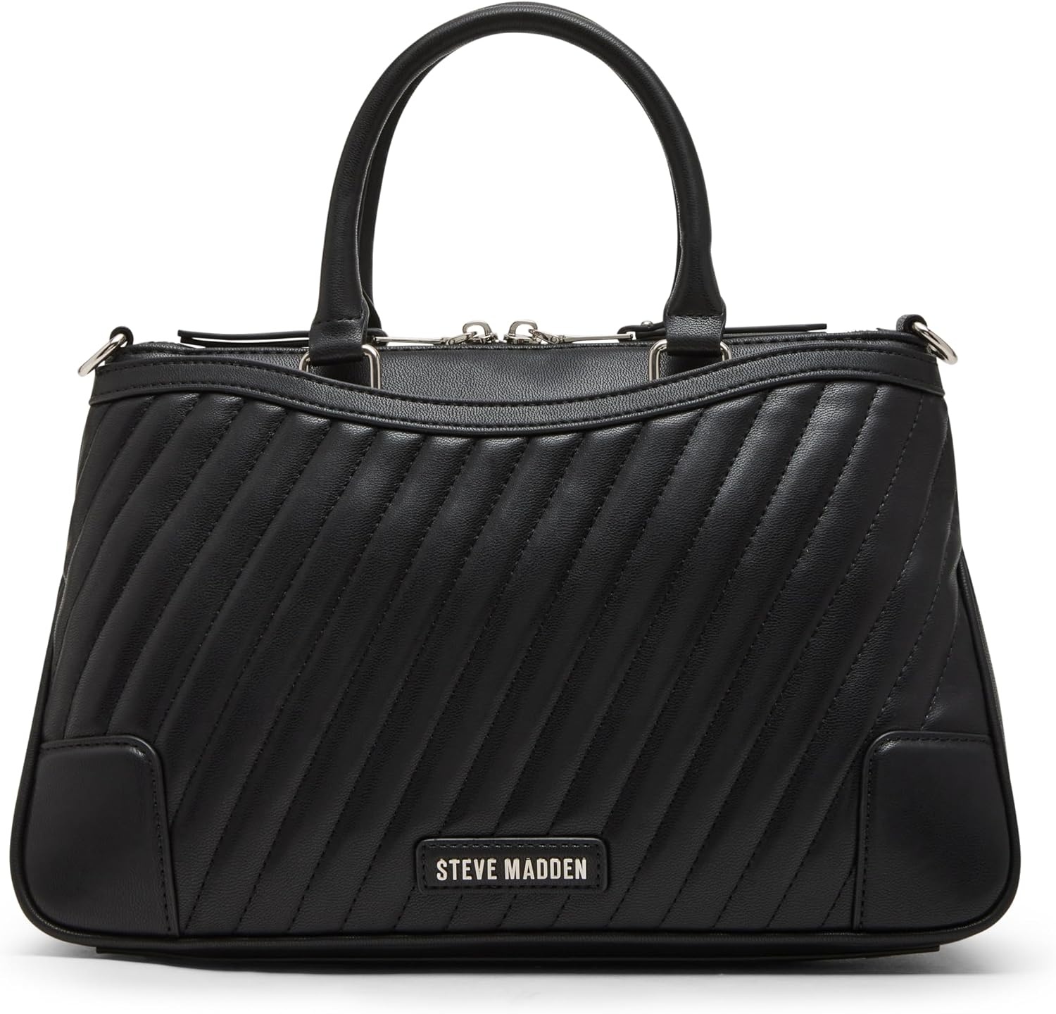 image:imageSteve Madden Womens Steve Madden Veera Diagonal Quilted SatchelBlack