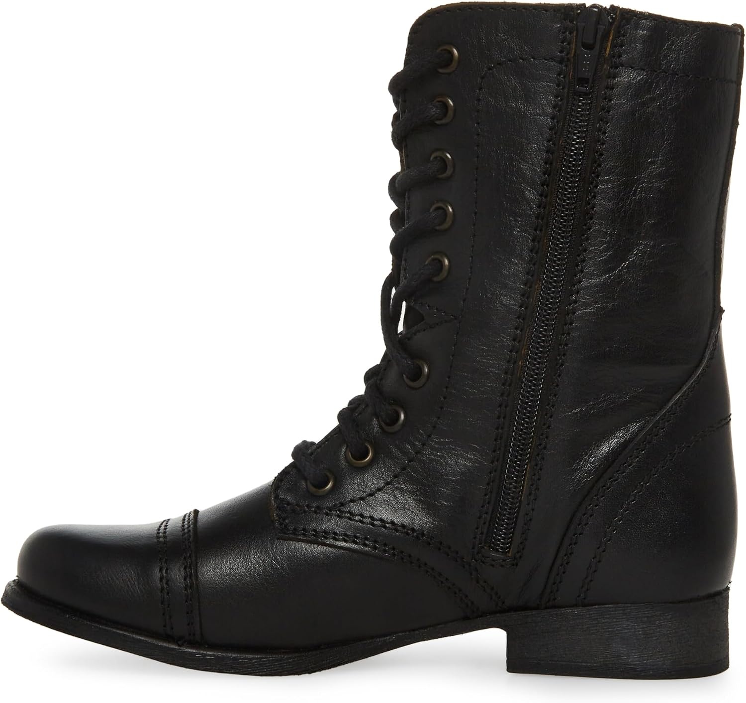image:imageSteve Madden Womens Troopa LaceUp BootBlack Leather