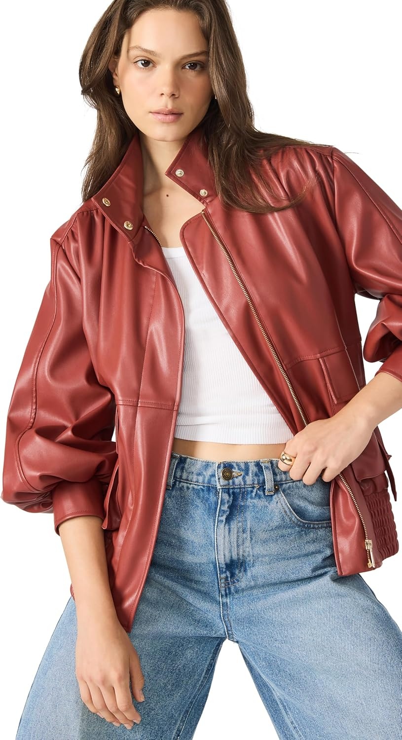 image:imageSteve Madden Womens Vee JacketDusty Brick