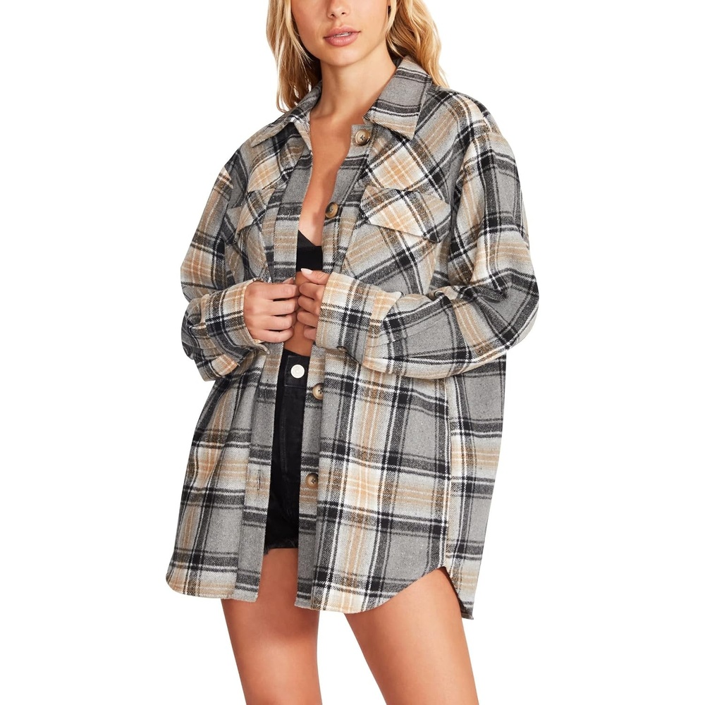 image:imageBB DAKOTA Womens Brooklyn ShacketGrey