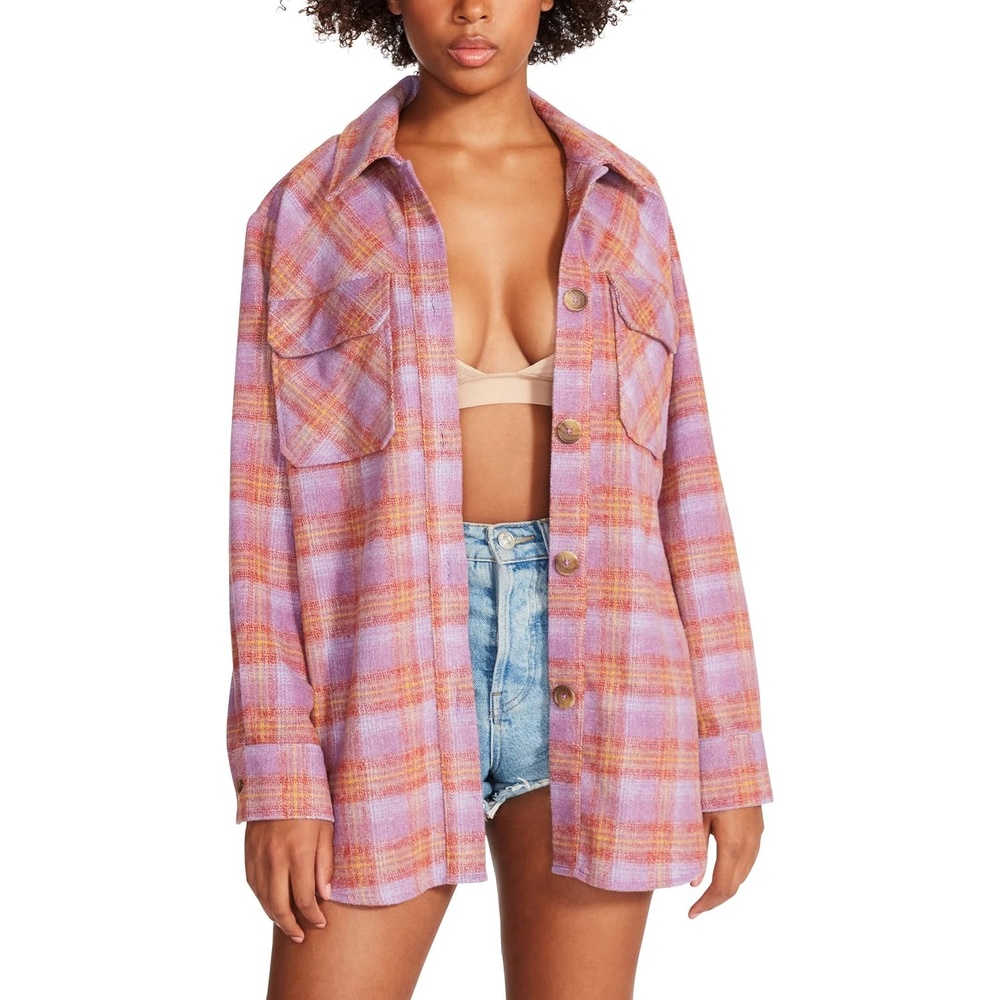 image:imageBB DAKOTA Womens Brooklyn ShacketVintage Purple