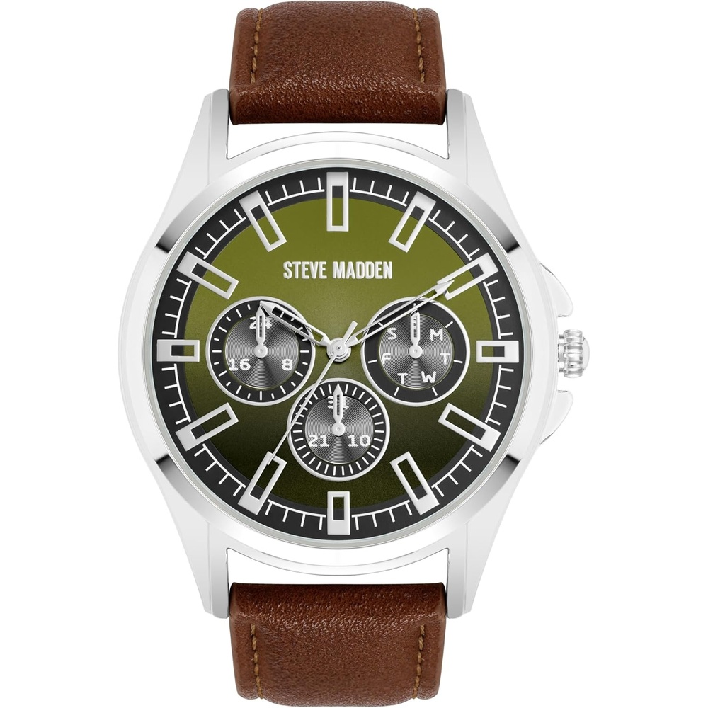 image:imageSteve Madden Mens Strap WatchGraySilver
