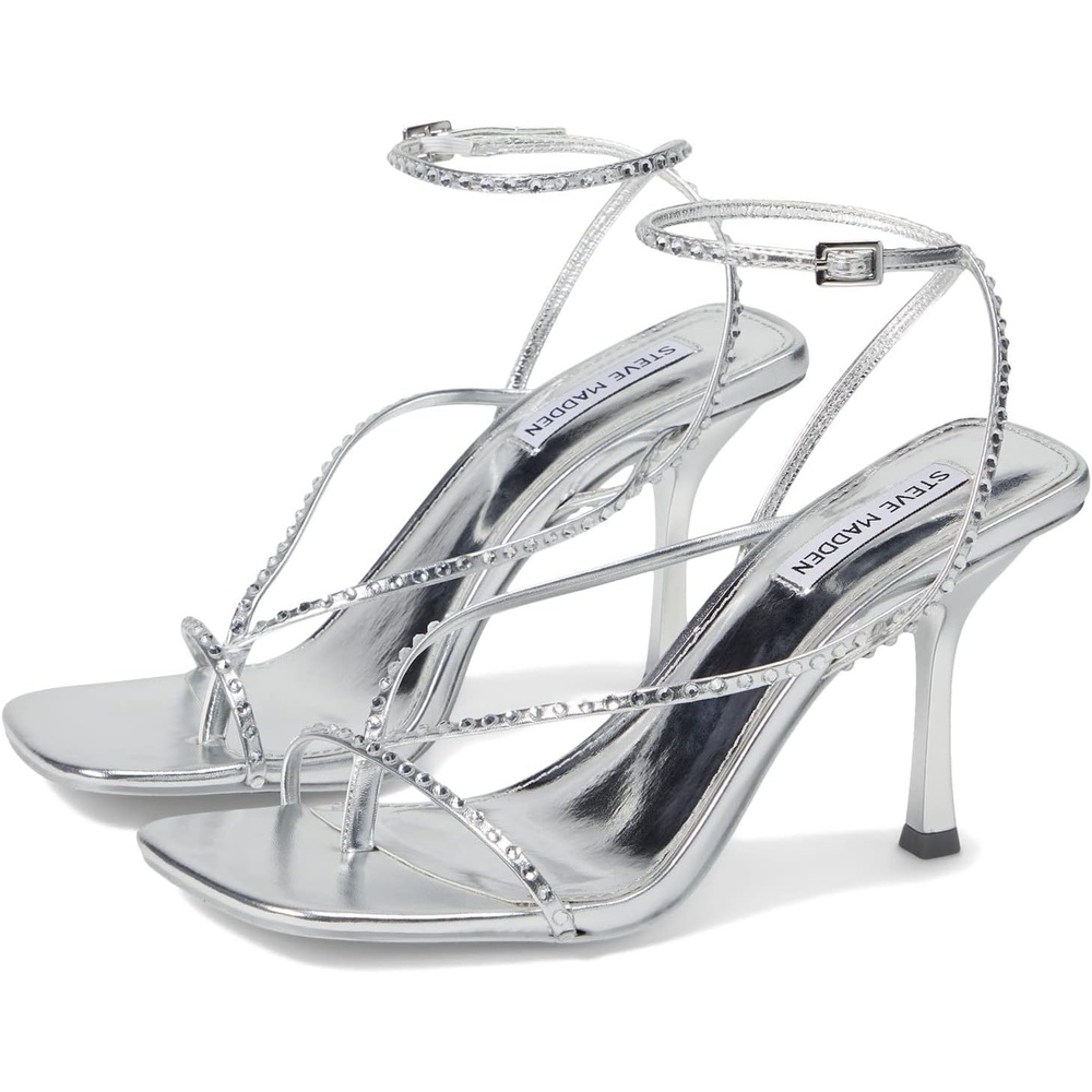 image:imageSteve Madden Womens AnnieSilver Rhinestone