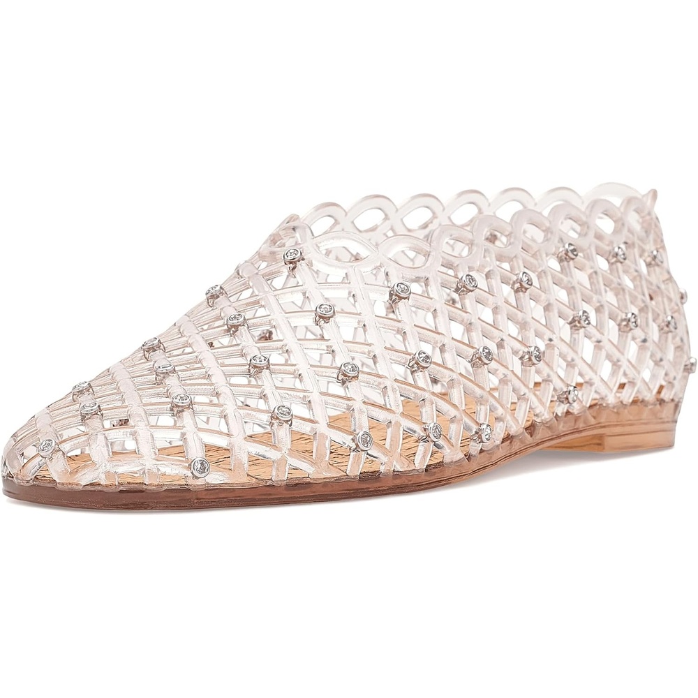 image:imageSteve Madden Womens Grove Ballet FlatClear Rhinestone