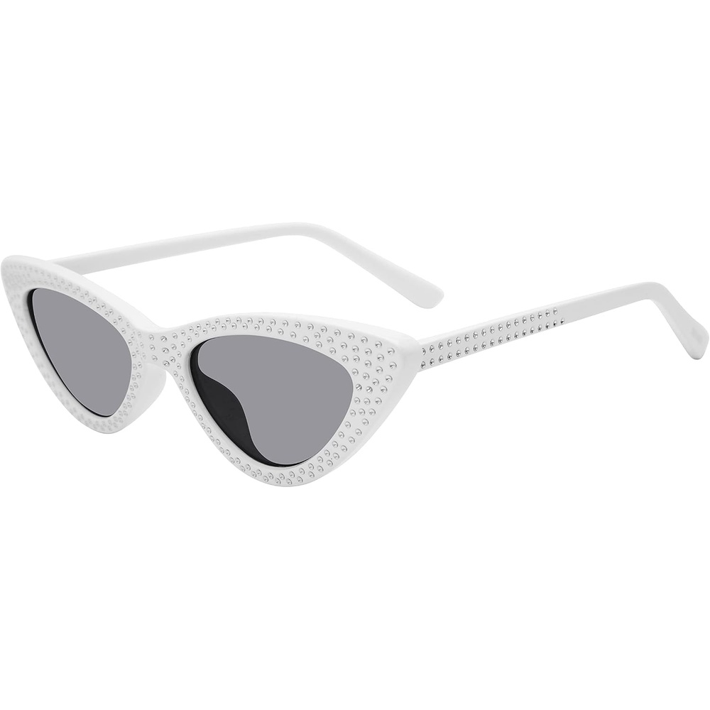 image:imageSteve Madden Womens Lopez Cat Eye Sunglasses SunglassesWhiteSilverSolid Brown