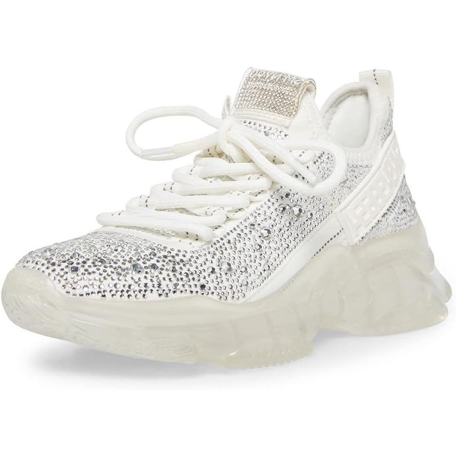 image:imageSteve Madden Womens Maxima SneakerWhite Multi Rhinestone