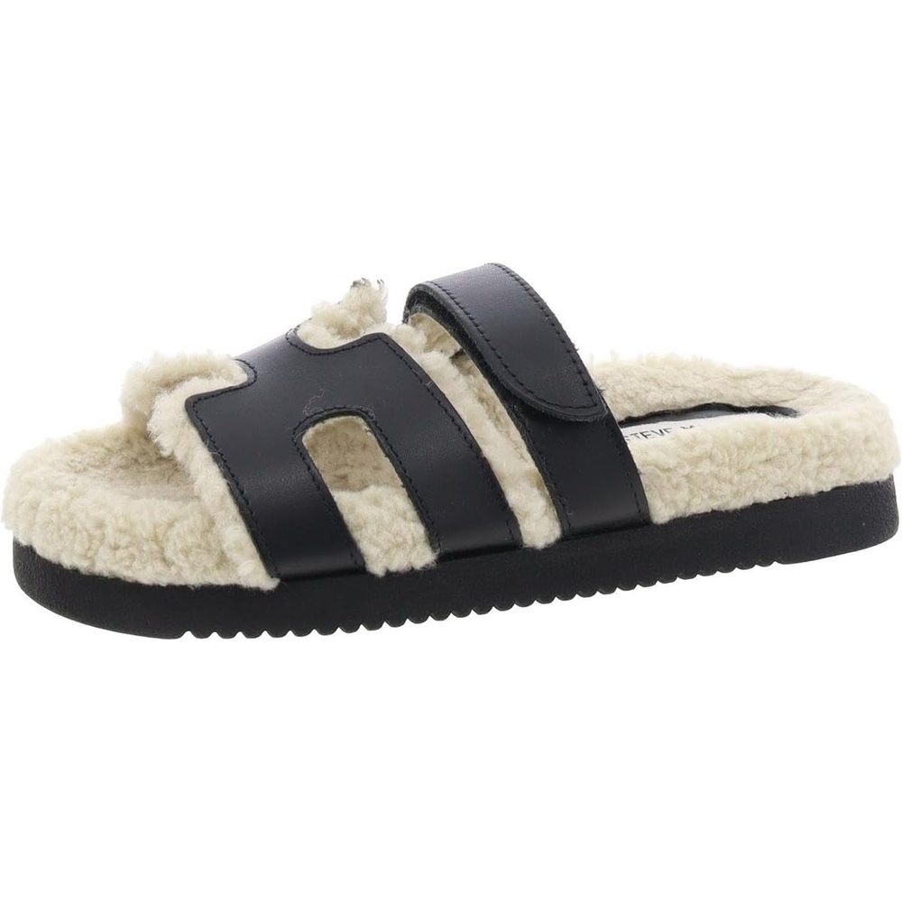 image:imageSteve Madden Womens Mayven SandalBlack Leather Fur