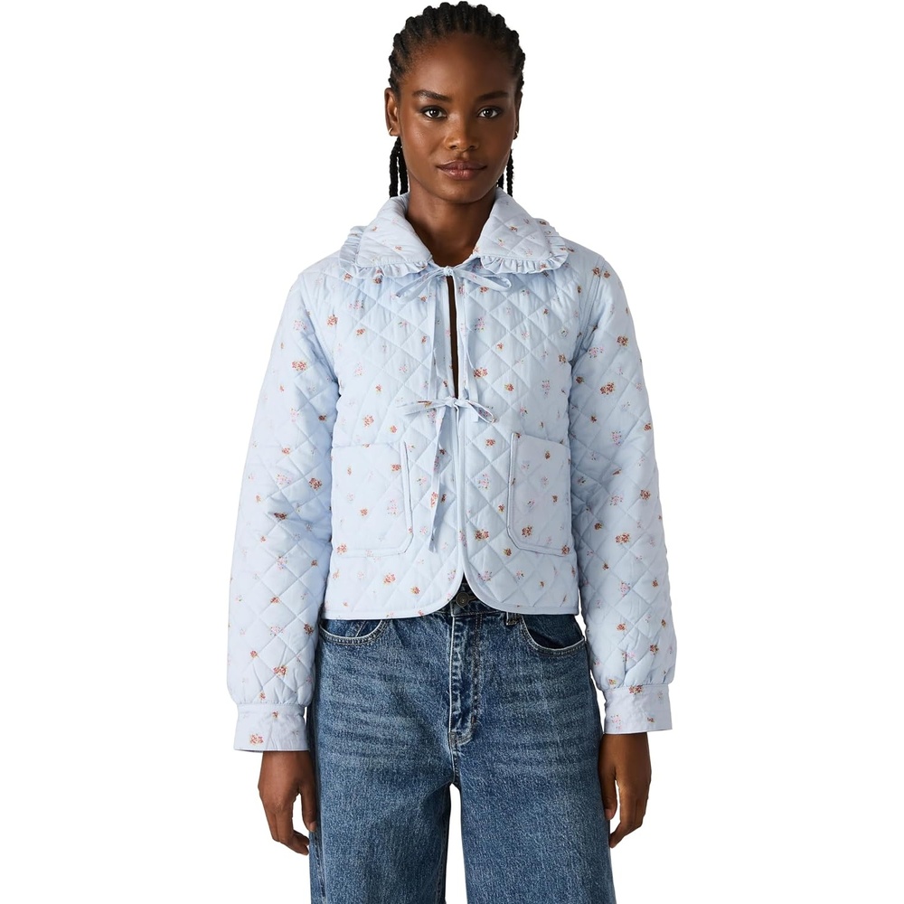 image:imageSteve Madden Womens Nellie JacketBlue Ditsy Print