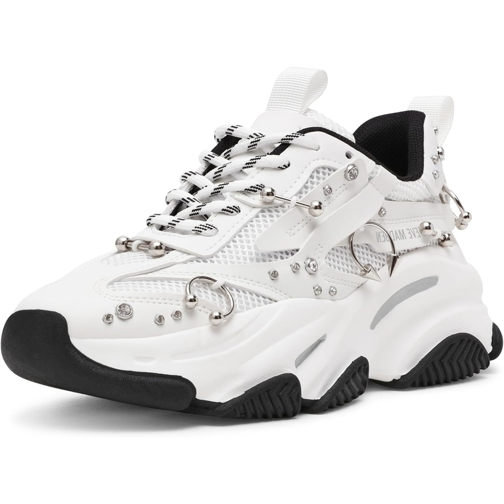 image:imageSteve Madden Womens Possession SneakerWhite Piercing