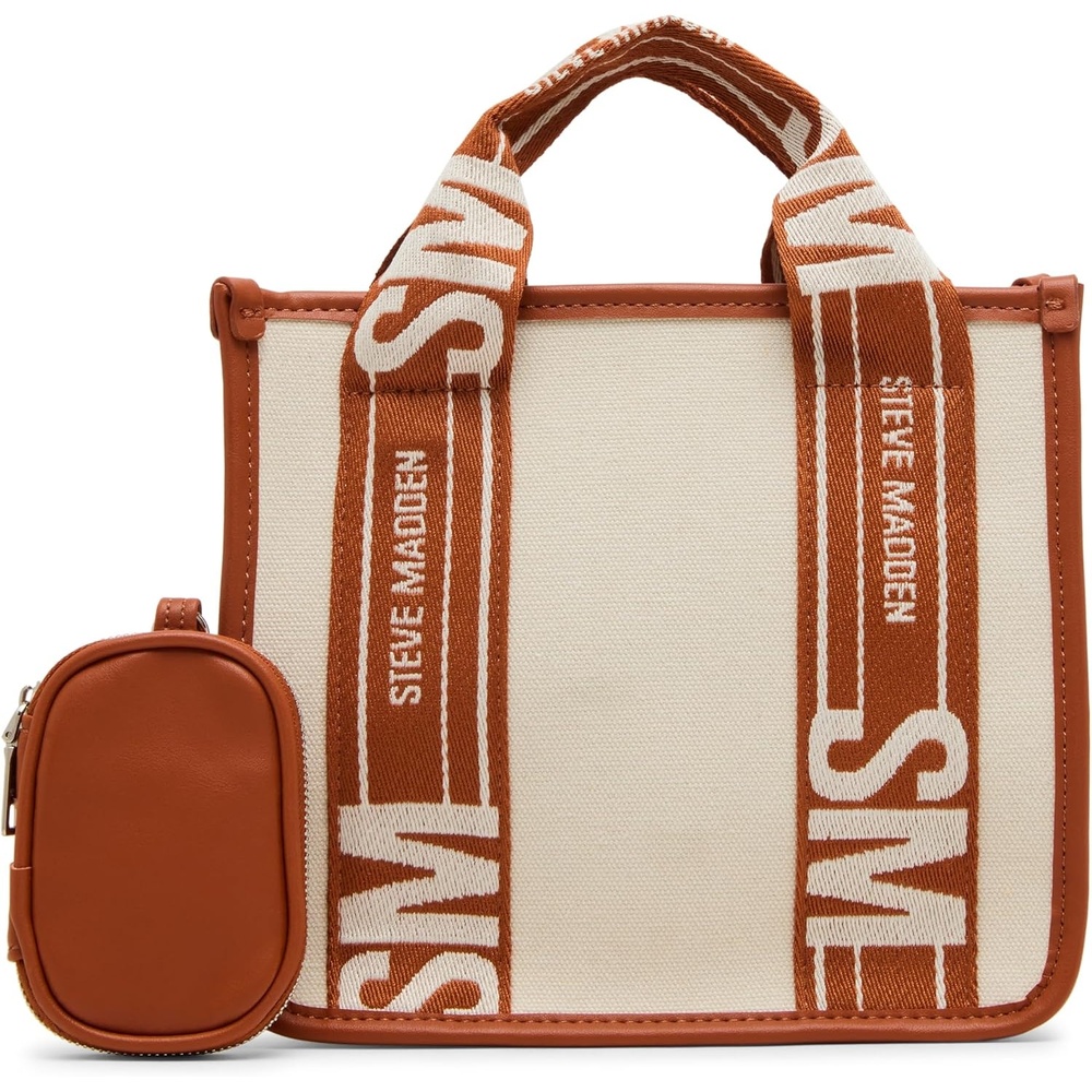 image:imageSteve Madden Womens Steve Madden Bwebber Small Canvas CrossbodyWhiskey Spice