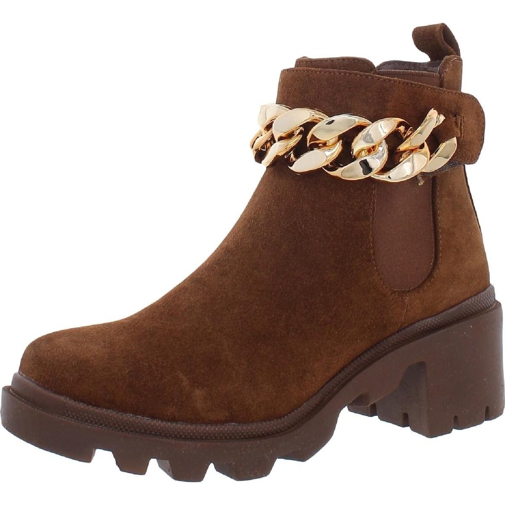 image:imageSteve Madden womens Amulet Ankle BootChestnut Suede Chain