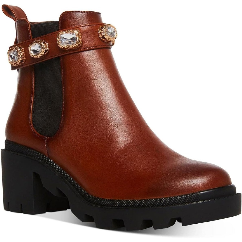 image:imageSteve Madden womens Amulet Ankle BootCognac Leather