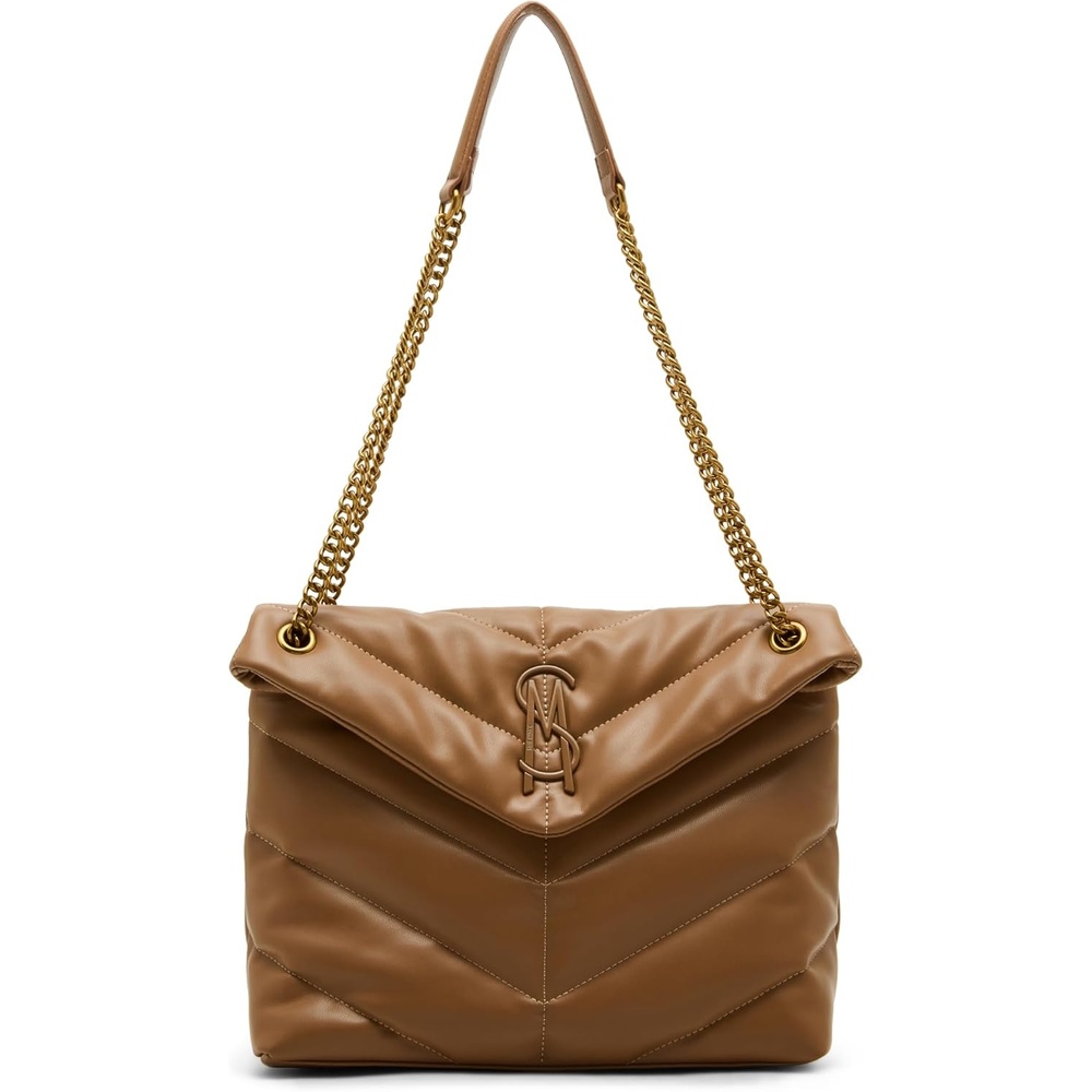 image:imageSteve Madden womens Steve Madden Britta Chevron Quilt Shoulder BagCognac