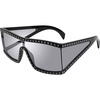 Black/Glitter/Solid Smoke/Silver Mirrored