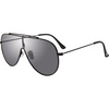 Shiny Black/Solid Smoke/Silver Logo Mirrored