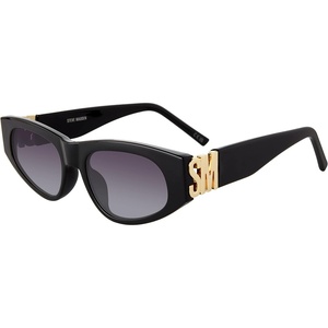 STEVE MADDEN Women’s Female Sunglasses Style Adriane Cat Eye, White/Solid Brown, 52mm, 19mm(Black)