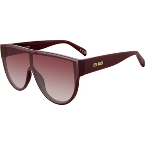 STEVE MADDEN Women’s Female Sunglasses Style Nigel Wrap, Black/Smoke Gradient, 143mm, 0mm(Dk Red; Berry; Burgandy)