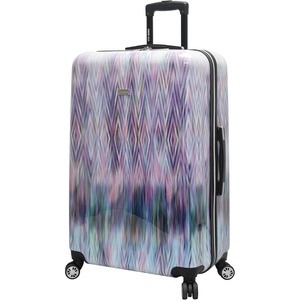 Steve Madden Luggage Collection – 24 Inch Scratch Resistant (ABS+PC) Hardside Mid-sized Suitcase – Durable Lightweight Bag with 8-Rolling Spinner Wheels (Diamond)