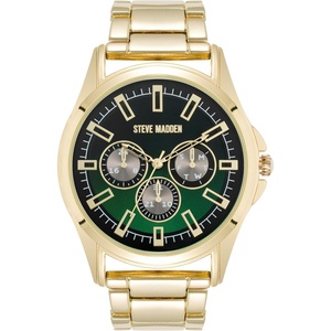 Steve Madden Men’s Bracelet Watch(Gold/Green)