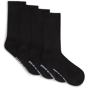Steve Madden Women’s 4pk Solid Athleisure Crew Hc(Black)