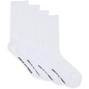 Steve Madden Women’s 4pk Solid Athleisure Crew Hc(White)