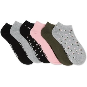Steve Madden Women’s 6pk Ditsy Floral Low Cut(Heather Grey)