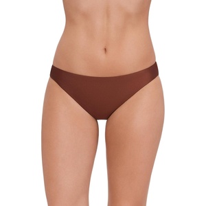 Steve Madden Women’s Basic Full Coverage Hipster Swim Bottom(Shine Bright Oak Brown)
