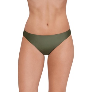 Steve Madden Women’s Basic Full Coverage Hipster Swim Bottom(Shine Bright Olive)