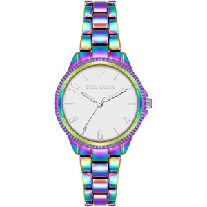 Steve Madden Women’s Bracelet Watch(Silver/Rainbow)