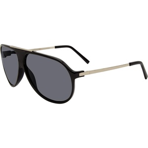 Steve Madden Womens Bronson Sunglasses(Black/Shiny Gold/Solid Smoke)