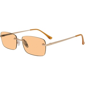 Steve Madden Women’s Caden Sunglasses(Satin Gold/Solid Orange)