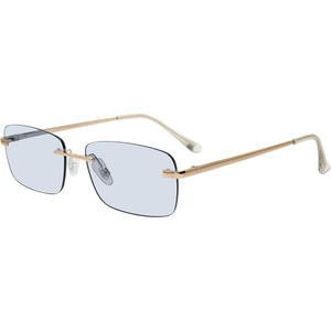 Steve Madden Women’s Caden Sunglasses(Shiny Gold/Solid Blue)