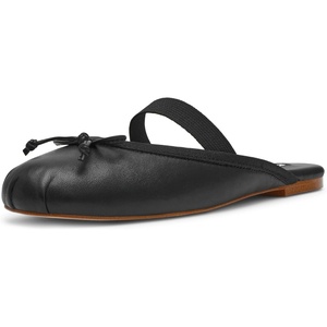 Steve Madden Women’s Cutesy Ballet Flat(Black Leather)