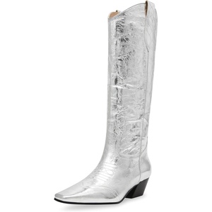 Steve Madden Women’s Dollie(Silver Leather)