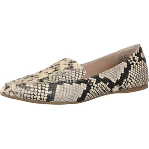 Steve Madden Women’s Featherl Loafer Flat(Natural Snake)