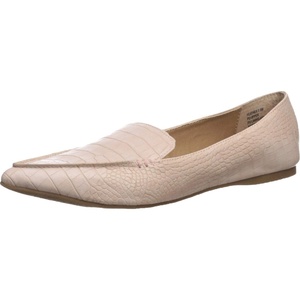 Steve Madden Women’s Featherl Loafer Flat(Pink Crocodile)