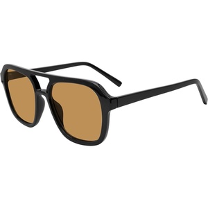 Steve Madden Women’s Female Sunglasses Style Jace Rectangular, Black/Solid Orange, 56mm, 19mm
