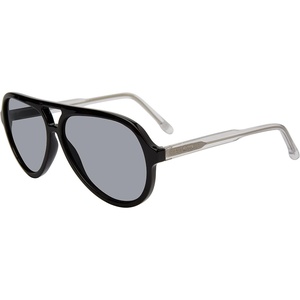 Steve Madden Women’s Female Sunglasses Style Lawson Pilot(Black/Crystal/Solid Smoke)