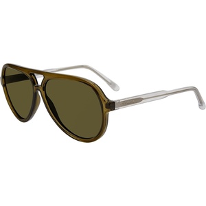 Steve Madden Women’s Female Sunglasses Style Lawson Pilot(Crystal Olive/Solid Green)